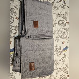 Pendleton Weighted Blanket Pair (2) Plush Zippered Duvet Cover Grey 48" X 72"